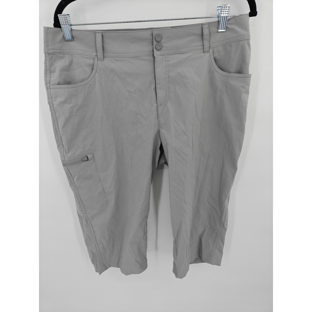 Gerry Mens Steel Grey Outdoor Hiking Capri Pants Stretch GG9792 Size Large